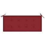 vidaXL Bancă grădină 2 locuri, cu pernă, 120 cm, lemn masiv eucalipt