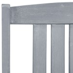 vidaXL Scaune de grădină cu perne, 4 buc., gri, lemn masiv de acacia
