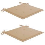 vidaXL Scaune de grădină cu masă de ceai și perne, lemn masiv acacia