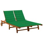 vidaXL Șezlong de grădină cu perne, 2 persoane, lemn masiv acacia vidaXL Șezlong de grădină cu perne, 2 persoane, lemn masiv acacia