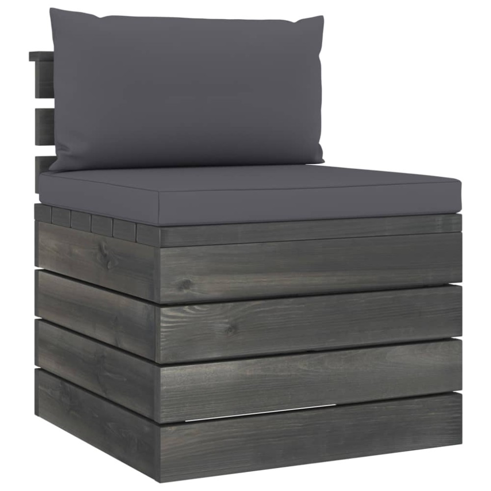 vidaXL Set mobilier grădină din paleți cu perne, 2 piese, lemn de pin