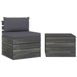 vidaXL Set mobilier grădină din paleți cu perne, 2 piese, lemn de pin vidaXL Set mobilier grădină din paleți cu perne, 2 piese, lemn de pin