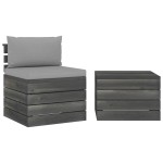 vidaXL Set mobilier grădină din paleți, 2 piese, cu perne, lemn de pin vidaXL Set mobilier grădină din paleți, 2 piese, cu perne, lemn de pin