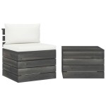 vidaXL Set mobilier grădină din paleți, 2 piese, cu perne, lemn de pin vidaXL Set mobilier grădină din paleți, 2 piese, cu perne, lemn de pin