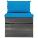vidaXL Set mobilier grădină din paleți, 2 piese, cu perne, lemn de pin vidaXL Set mobilier grădină din paleți, 2 piese, cu perne, lemn de pin