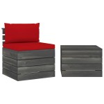 vidaXL Set mobilier grădină din paleți, 2 piese, cu perne, lemn de pin vidaXL Set mobilier grădină din paleți, 2 piese, cu perne, lemn de pin