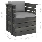 vidaXL Fotoliu de grădină cu perne, lemn de pin vidaXL Fotoliu de grădină cu perne, lemn de pin