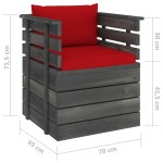 vidaXL Fotoliu de grădină cu perne, lemn de pin vidaXL Fotoliu de grădină cu perne, lemn de pin
