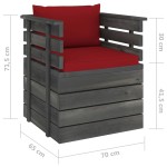 vidaXL Fotoliu de grădină cu perne, lemn de pin vidaXL Fotoliu de grădină cu perne, lemn de pin