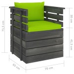 vidaXL Fotoliu de grădină cu perne, lemn de pin vidaXL Fotoliu de grădină cu perne, lemn de pin
