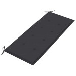 vidaXL Bancă Batavia cu pernă antracit, 120 cm, lemn masiv tec vidaXL Bancă Batavia cu pernă antracit, 120 cm, lemn masiv tec