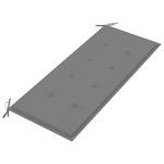 vidaXL Bancă Batavia cu pernă gri, 120 cm, lemn masiv tec vidaXL Bancă Batavia cu pernă gri, 120 cm, lemn masiv tec