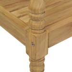 vidaXL Bancă Batavia cu pernă albastră, 120 cm, lemn masiv de tec vidaXL Bancă Batavia cu pernă albastră, 120 cm, lemn masiv de tec