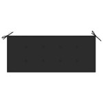 vidaXL Bancă Batavia cu pernă neagră, 120 cm, lemn masiv de tec vidaXL Bancă Batavia cu pernă neagră, 120 cm, lemn masiv de tec
