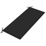 vidaXL Bancă Batavia cu pernă neagră, 120 cm, lemn masiv de tec vidaXL Bancă Batavia cu pernă neagră, 120 cm, lemn masiv de tec