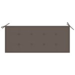 vidaXL Bancă Batavia cu pernă gri taupe, 120 cm, lemn masiv de tec vidaXL Bancă Batavia cu pernă gri taupe, 120 cm, lemn masiv de tec