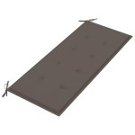 vidaXL Bancă Batavia cu pernă gri taupe, 120 cm, lemn masiv de tec vidaXL Bancă Batavia cu pernă gri taupe, 120 cm, lemn masiv de tec