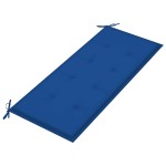 vidaXL Bancă Batavia cu pernă albastru regal, 120 cm, lemn masiv tec vidaXL Bancă Batavia cu pernă albastru regal, 120 cm, lemn masiv tec