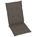vidaXL Scaune de grădină cu perne gri taupe, 2 buc., lemn masiv de tec vidaXL Scaune de grădină cu perne gri taupe, 2 buc., lemn masiv de tec