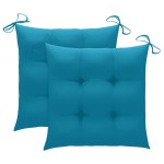vidaXL Scaune de grădină cu perne, 2 buc., bleu, lemn masiv de tec vidaXL Scaune de grădină cu perne, 2 buc., bleu, lemn masiv de tec