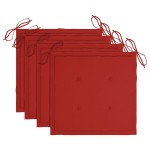 vidaXL Scaune de grădină cu perne roșii, 3 buc., lemn masiv de tec vidaXL Scaune de grădină cu perne roșii, 3 buc., lemn masiv de tec