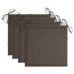 vidaXL Scaune de grădină cu perne gri taupe, 3 buc., lemn masiv de tec vidaXL Scaune de grădină cu perne gri taupe, 3 buc., lemn masiv de tec