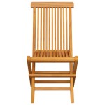 vidaXL Scaune de grădină, perne gri carouri, 4 buc., lemn masiv tec vidaXL Scaune de grădină, perne gri carouri, 4 buc., lemn masiv tec