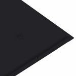 vidaXL Bancă de grădină, cu pernă neagră, 112 cm, lemn masiv de tec