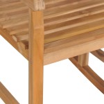 vidaXL Scaun balansoar cu perne albastre, lemn masiv de tec vidaXL Scaun balansoar cu perne albastre, lemn masiv de tec