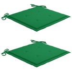 vidaXL Scaun balansoar cu pernă verde, lemn masiv de tec vidaXL Scaun balansoar cu pernă verde, lemn masiv de tec