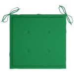 vidaXL Scaun balansoar cu pernă verde, lemn masiv de tec vidaXL Scaun balansoar cu pernă verde, lemn masiv de tec