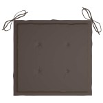 vidaXL Scaun balansoar cu pernă gri taupe, lemn masiv tec vidaXL Scaun balansoar cu pernă gri taupe, lemn masiv tec