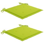 vidaXL Scaun balansoar cu pernă verde aprins, lemn masiv de tec vidaXL Scaun balansoar cu pernă verde aprins, lemn masiv de tec