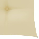 vidaXL Scaun balansoar cu perne alb crem, lemn masiv de tec vidaXL Scaun balansoar cu perne alb crem, lemn masiv de tec