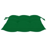 vidaXL Scaun balansoar cu perne verde, lemn masiv de tec vidaXL Scaun balansoar cu perne verde, lemn masiv de tec