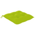 vidaXL Scaun balansoar cu pernă verde aprins, lemn masiv de tec vidaXL Scaun balansoar cu pernă verde aprins, lemn masiv de tec
