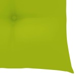 vidaXL Scaun balansoar cu pernă verde aprins, lemn masiv de tec vidaXL Scaun balansoar cu pernă verde aprins, lemn masiv de tec