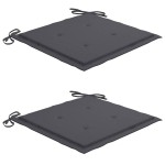 vidaXL Set mobilier exterior pliabil cu perne, 3 piese, lemn masiv tec