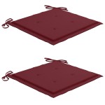 vidaXL Set mobilier exterior pliabil cu perne, 3 piese, lemn masiv tec