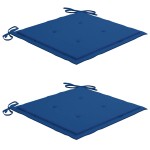 vidaXL Set mobilier exterior pliabil cu perne, 3 piese, lemn masiv tec