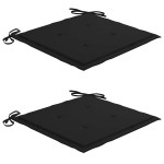 vidaXL Set mobilier exterior pliabil cu perne, 3 piese, lemn masiv tec