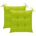 vidaXL Scaune de grădină cu perne verde aprins, 2 buc., lemn masiv tec vidaXL Scaune de grădină cu perne verde aprins, 2 buc., lemn masiv tec