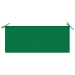 vidaXL Bancă de grădină stivuibilă cu pernă, 128,5 cm, lemn masiv tec