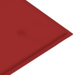 vidaXL Bancă de grădină stivuibilă cu pernă, 128,5 cm, lemn masiv tec vidaXL Bancă de grădină stivuibilă cu pernă, 128,5 cm, lemn masiv tec