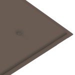 vidaXL Bancă de grădină stivuibilă cu pernă, 128,5 cm, lemn masiv tec