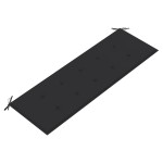 vidaXL Bancă de grădină stivuibilă cu pernă, 159 cm, lemn masiv de tec