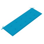 vidaXL Bancă de grădină stivuibilă cu pernă, 159 cm, lemn masiv de tec