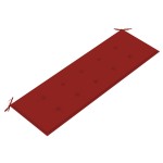 vidaXL Bancă de grădină stivuibilă cu pernă, 159 cm, lemn masiv de tec