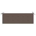 vidaXL Bancă de grădină stivuibilă cu pernă, 159 cm, lemn masiv de tec
