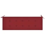 vidaXL Bancă de grădină stivuibilă cu pernă, 159 cm, lemn masiv tec vidaXL Bancă de grădină stivuibilă cu pernă, 159 cm, lemn masiv tec